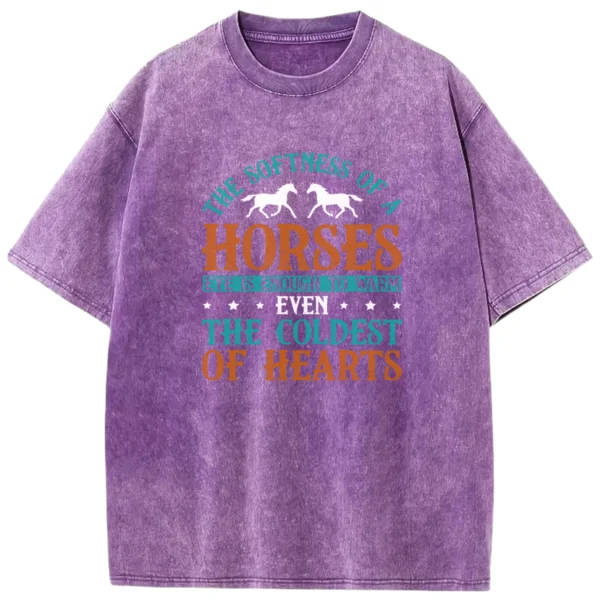 The Softness Of A Horses Washed Tshirts Gift For Friends