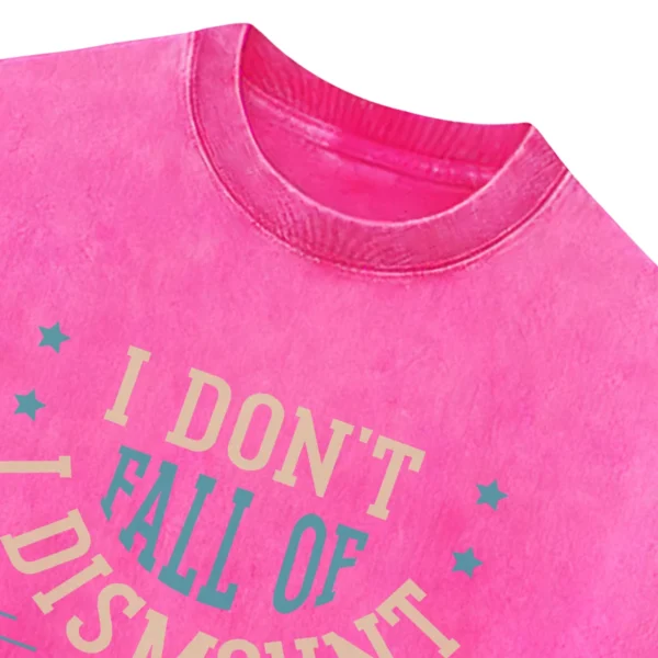 I Don’t Fall Of I Dismount With Style Washed Tshirts Gift For Friends