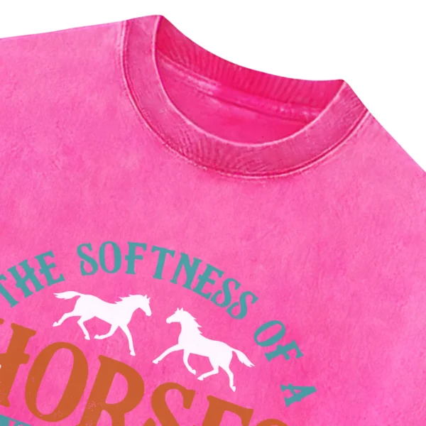 The Softness Of A Horses Washed Tshirts Gift For Friends