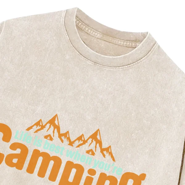 Life Is Best When You’re Camping Washed Tshirts Gift For Friends