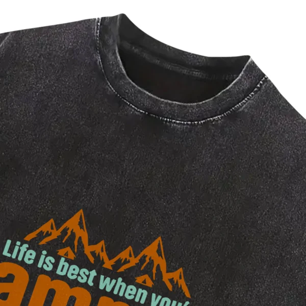 Life Is Best When You’re Camping Washed Tshirts Gift For Friends