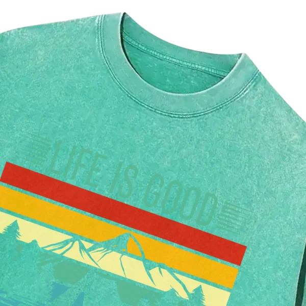 Life Is Good Camping Washed Tshirts Gift For Friends