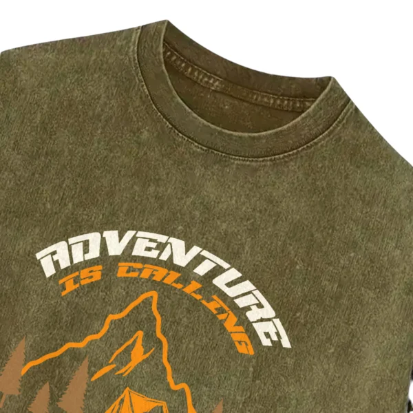Adventure Is Calling I Have To Go Camping Washed Tshirts Gift For Friends