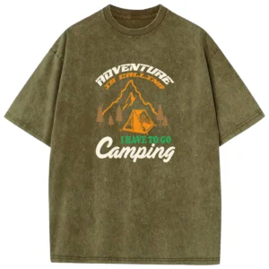 Adventure Is Calling I Have To Go Camping Washed Tshirts Gift For Friends