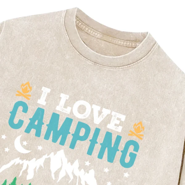 I Love Camping Washed Tshirts Gift For Friends