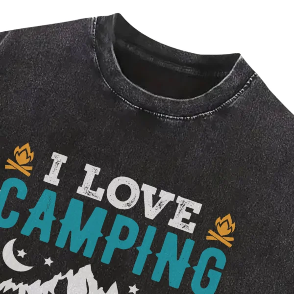 I Love Camping Washed Tshirts Gift For Friends