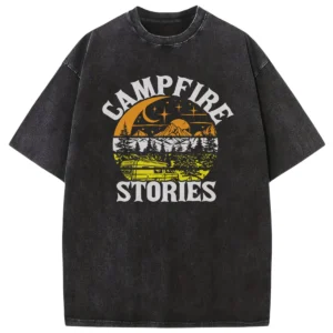 Campfire Stories Washed Tshirts Gift For Friends