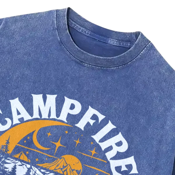 Campfire Stories Washed Tshirts Gift For Friends