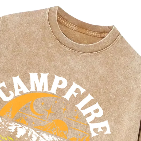 Campfire Stories Washed Tshirts Gift For Friends