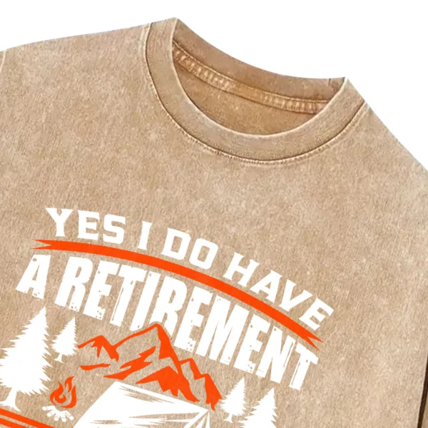 I Plan To Go Camping Washed Tshirts Gift For Friends