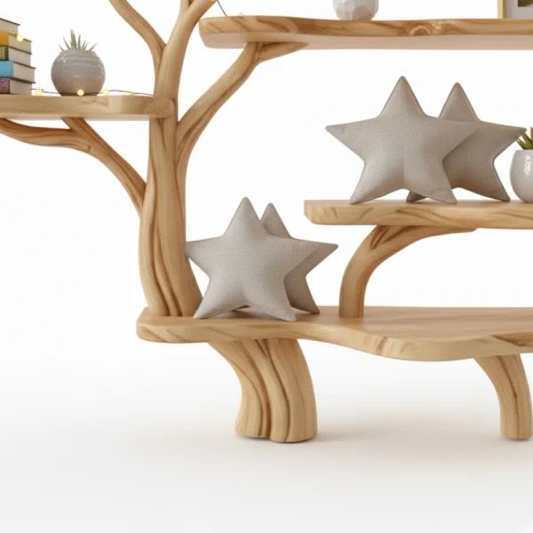 Floor Bookshelf - Driftwood Art Handmade Home Decor