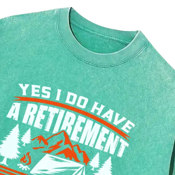 I Plan To Go Camping Washed Tshirts Gift For Friends