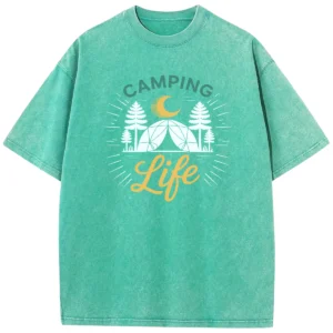 Camping Life Washed Tshirts Gift For Friends