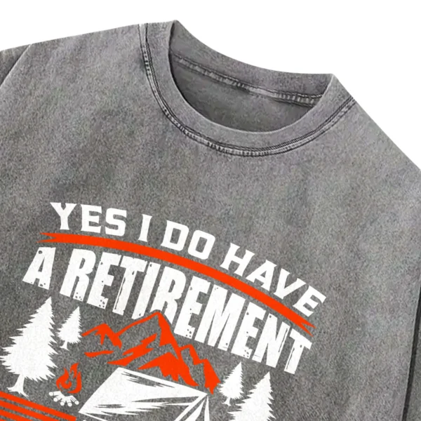 I Plan To Go Camping Washed Tshirts Gift For Friends