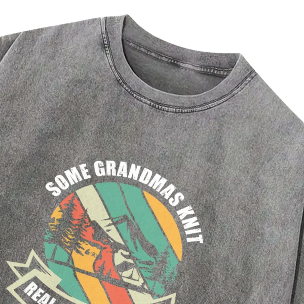 Some Grandmas Knit Real Grandmas Go Camping  Washed Tshirts Gift For Friends