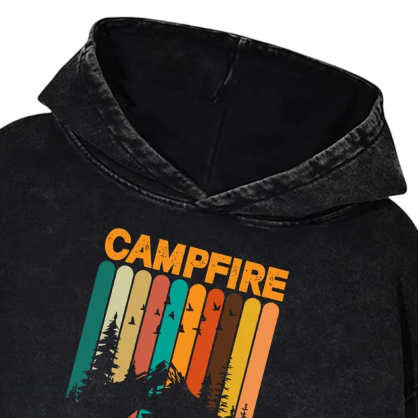 Campfire Vibes Only Washed Pullover Hoodie Gift For Friends