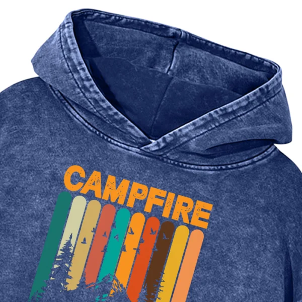 Campfire Vibes Only Washed Pullover Hoodie Gift For Friends