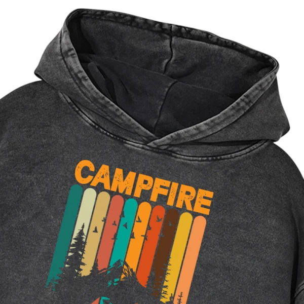 Campfire Vibes Only Washed Pullover Hoodie Gift For Friends
