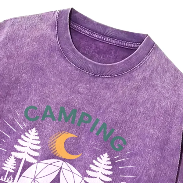 Camping Life Washed Tshirts Gift For Friends