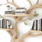 Tree Bookshelf - Handcrafted Wooden Wall Shelf with Natural Branch Design