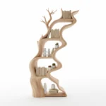 Unique Natural Bookshelf Modern Tree Bookcase Home Decor