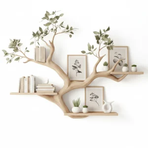 Wooden Bookcase Tree Bookshelf - Book Shelf Handmade Furniture
