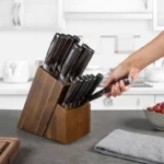 The Acacia Masterpiece – 15-Slot Universal Professional Knife Block