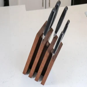 The Angled Sculptor – Premium Solid Walnut Magnetic Countertop Knife Block (3)