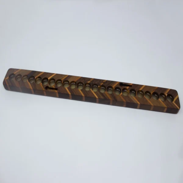 The Artisan Herringbone – Magnetic Solid Walnut & Cherry Knife Holder