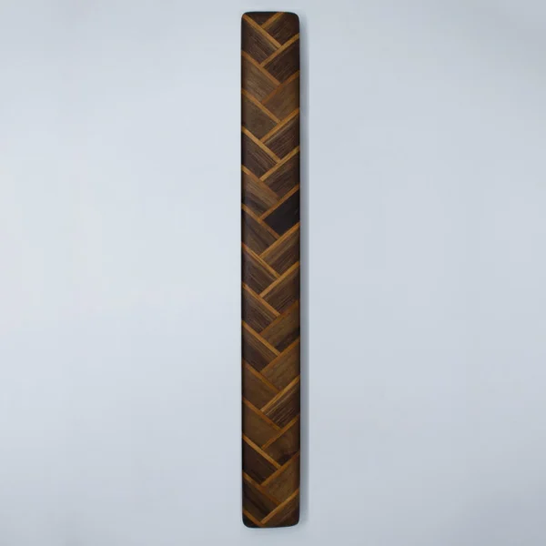 The Artisan Herringbone – Magnetic Solid Walnut & Cherry Knife Holder