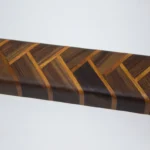 The Artisan Herringbone – Magnetic Solid Walnut & Cherry Knife Holder