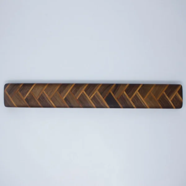 The Artisan Herringbone – Magnetic Solid Walnut & Cherry Knife Holder