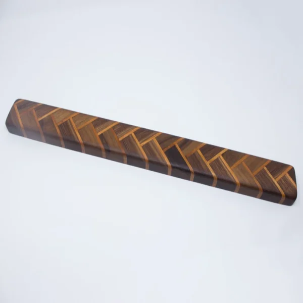 The Artisan Herringbone – Magnetic Solid Walnut & Cherry Knife Holder