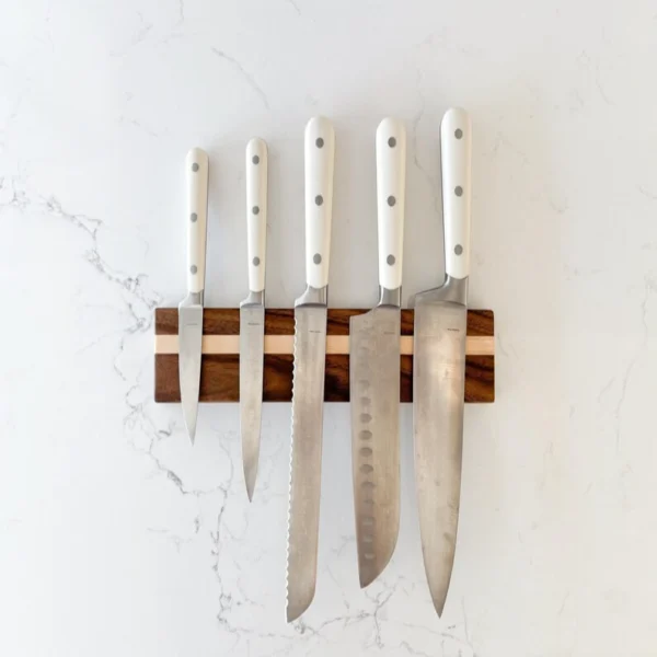 The Culinary Gallery – Premium Hardwood Magnetic Knife Holder