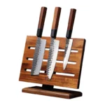 The Dual-Force Acacia – Professional Double-Sided Magnetic Knife Block