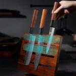 The Dual-Force Acacia – Professional Double-Sided Magnetic Knife Block