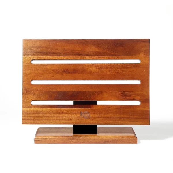 The Dual-Force Acacia – Professional Double-Sided Magnetic Knife Block