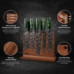 The Grand Monolith – Professional Dual-Sided Acacia Magnetic Knife Block