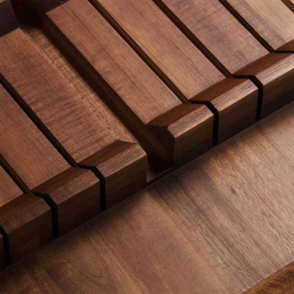 The Hidden Vault – Premium Solid Acacia In-Drawer Knife Organizer