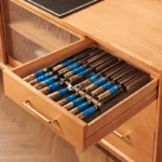 The Hidden Vault – Premium Solid Acacia In-Drawer Knife Organizer