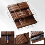 The Hidden Vault – Premium Solid Acacia In-Drawer Knife Organizer