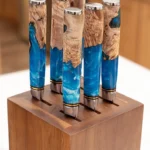 The Kinetic 360 – Rotating Natural Acacia Magnetic Knife Block