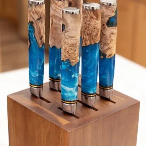 The Kinetic 360 – Rotating Natural Acacia Magnetic Knife Block (5)