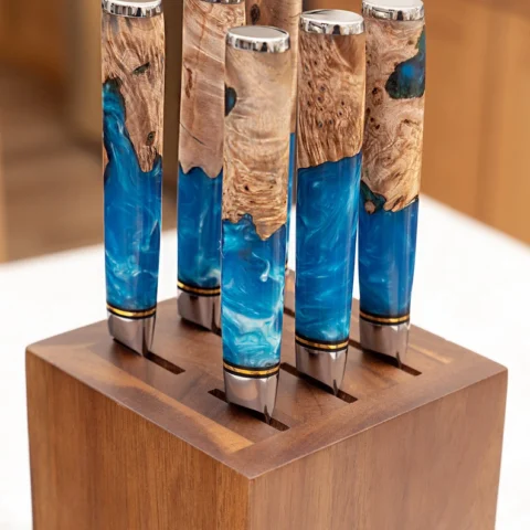 The Kinetic 360 – Rotating Natural Acacia Magnetic Knife Block (5)