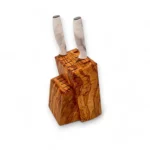 The Mediterranean Grove – Handcrafted Solid Olive Wood Knife Block