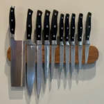 The Modern Arc – Handcrafted Solid Wood Magnetic Knife Holder