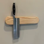 The Modern Arc – Handcrafted Solid Wood Magnetic Knife Holder