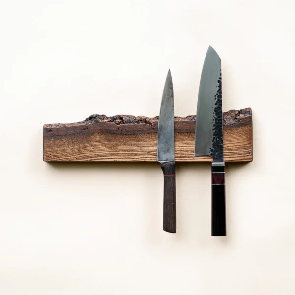 The Oak Horizon – Handcrafted Live Edge Magnetic Knife Gallery