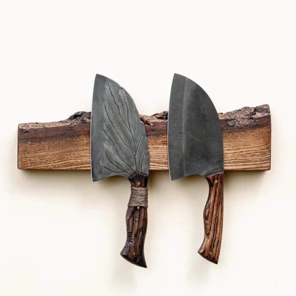 The Oak Horizon – Handcrafted Live Edge Magnetic Knife Gallery