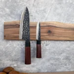 The Raw Walnut Horizon – Live Edge Artisan Magnetic Knife Holder